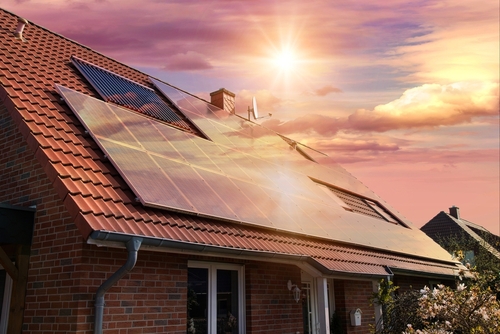 Zonnepanelen op een Nederlandse woning
